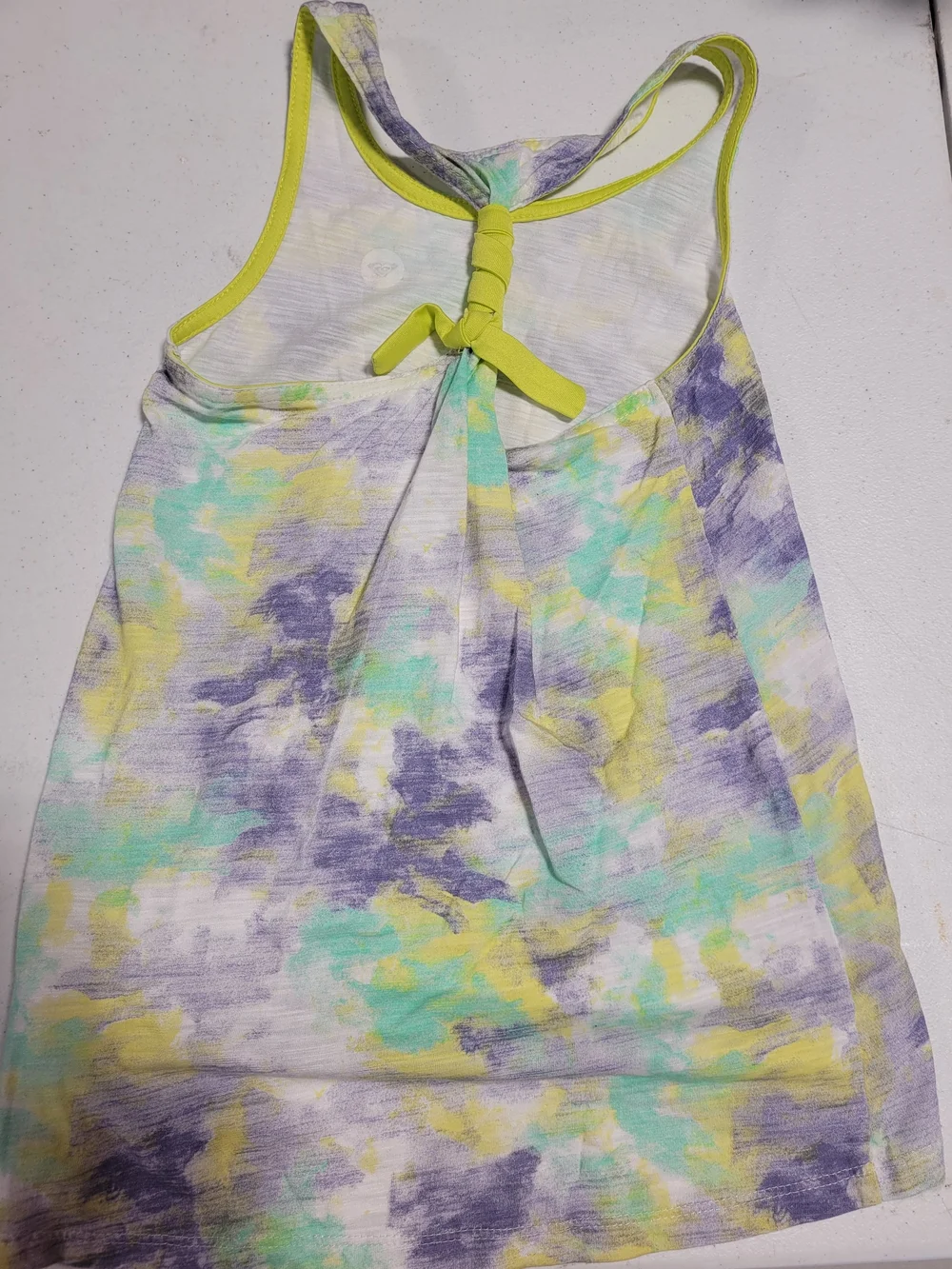 Roxy Girls Racerback Tank - Pastel Tie-Dye - Picture 3 of 3